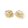 Flower Brass Bead Caps KK-F892-34G-09-1