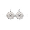 Tarnish Resistant 304 Stainless Steel Pendant Rhinestone Settings STAS-N097-123P-1