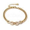 304 Stainless Steel Micro Pave Cubic Zirconia Bracelet BJEW-C070-02G-2