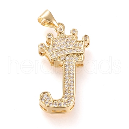 Brass Micro Pave Cubic Zirconia Pendants KK-R138-002J-1