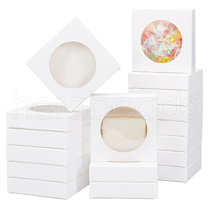 Cube Kraft Paper Storage Gift Boxes CON-WH0095-101C-01-1