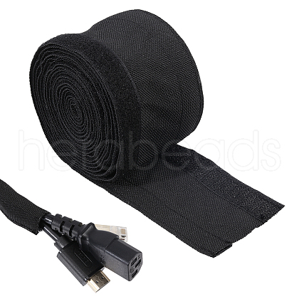 Nylon Hook and Loop Fastener Cable Sleeves DIY-WH0888-124B-1