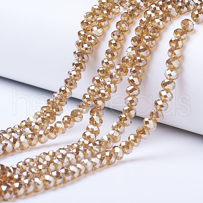 Electroplate Glass Beads Strands EGLA-A034-T2mm-C08-1