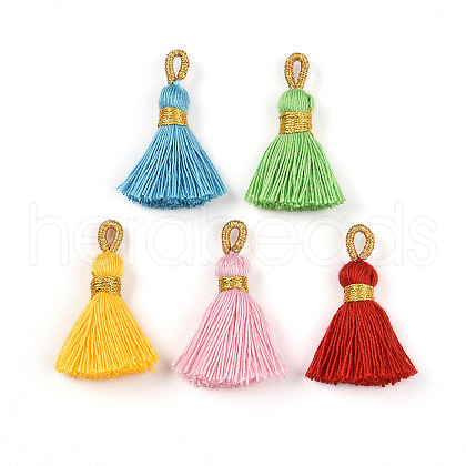 Polycotton(Polyester Cotton) Tassel Pendant Decorations FIND-N006-01-1