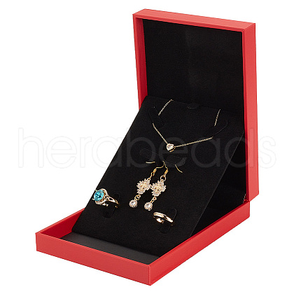 Rectangle PU Leather with Lint Jewelry Storage Box AJEW-WH0505-86A-01-1