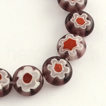 Handmade Millefiori Glass Bead Strands X-LK-R006-15F-1