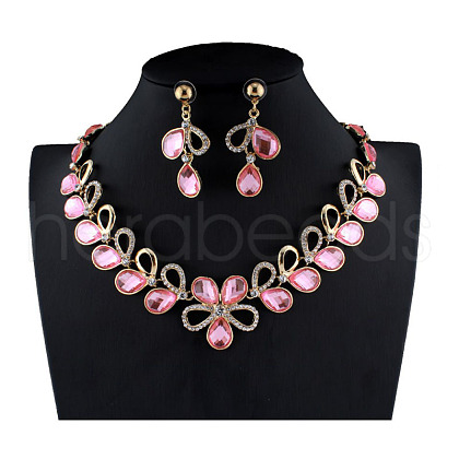 Zinc Alloy Rhinestone Jewelry Sets FS-WG57405-01-1