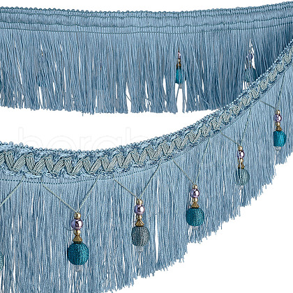 Olycraft 6M Polyester Tassel Lace Trim OCOR-OC0001-51B-1