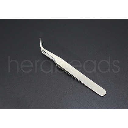 Tarnish Resistant Curved Tip 410 Stainless Steel Pointed Tweezers MRMJ-R090-TS-15-1