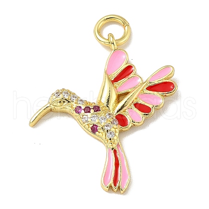 Brass Micro Pave Cubic Zirconia Pendants KK-A163-01G-B-1