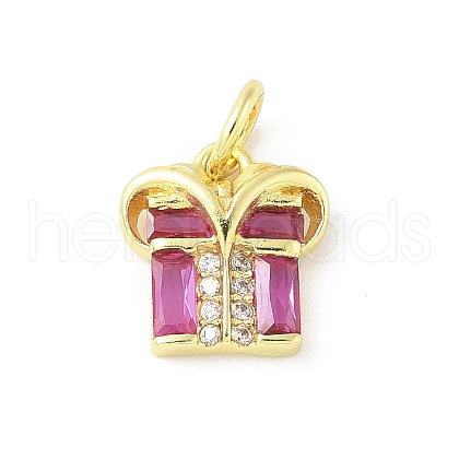 Brass Micro Pave Cubic Zirconia Pendants KK-Z101-02G-05-1