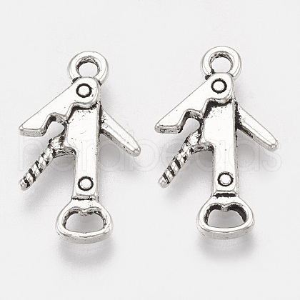 Tibetan Style Alloy Pendants X-TIBEP-T052-07AS-RS-1