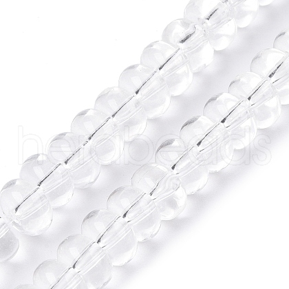 Transparent Glass Beads Strands GLAA-N001-63A-1