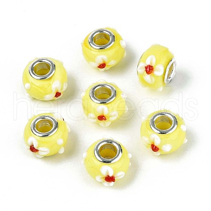Handmade Lampwork European Beads X-LAMP-Q029-03B-1