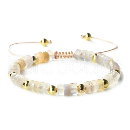 Bohemian Style Disc & Round Dyed Natural Agate Braided Bead Bracelets LD7763-1-1