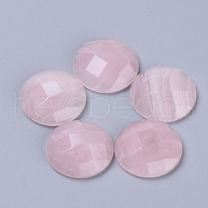 Natural Rose Quartz Cabochons X-G-T062-25-1