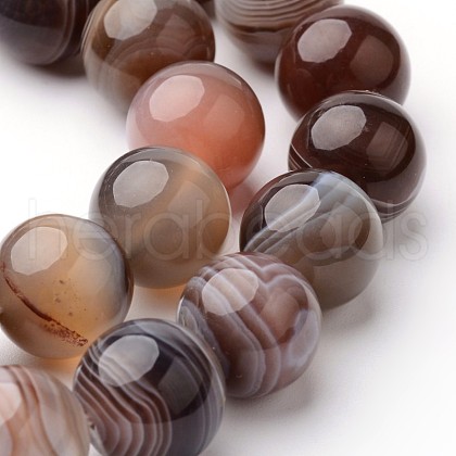 Natural Botswana Agate Bead Strands G-J376-09-10mm-1