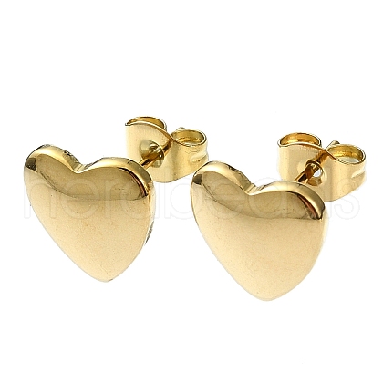 Ion Plating(IP) 201 Stainless Steel Stud Earrings EJEW-K270-03G-1