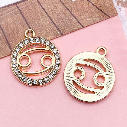 Zinc Alloy Crystal Rhinestone Pendants WGC2D94-04-1