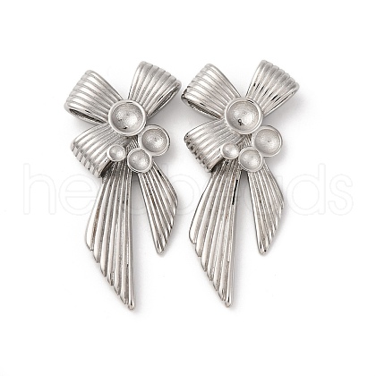 304 Stainless Steel Pendant Rhinestone Settings STAS-A117-04P-1