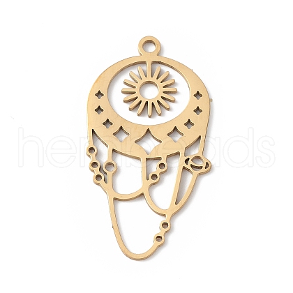 304 Stainless Steel Pendants STAS-K250-09G-1