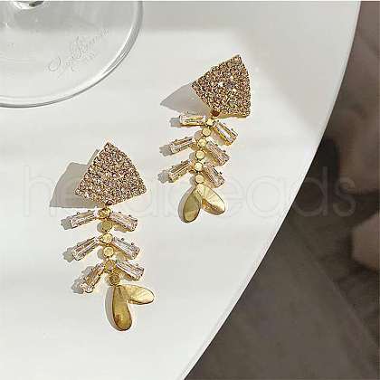 Alloy Rhinestone Stud Earrings FS-WGE0AD6-10-1
