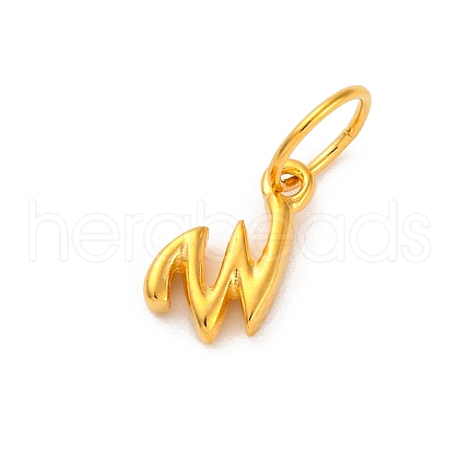 925 Sterling Silver Letter Charms with Jump Rings STER-R008-01G-W-1