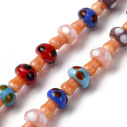 Handmade Evil Eye Lampwork Beads Strands LAMP-S069-01A-07-1