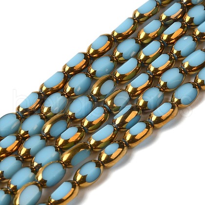 Electroplate Glass Beads Strands EGLA-P061-02A-10-1