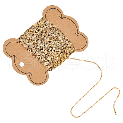 Unicraftale 1Roll 304 Stainless Steel Cable Chains CHS-UN0001-26-1