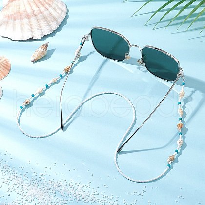 Glass Seed Beaded Eyeglasses Chains AJEW-TA00036-1