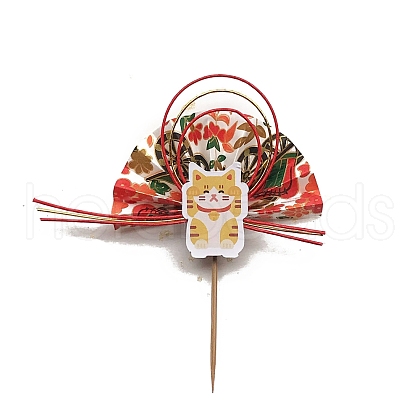 Paper Japanese Fan Sushi Fruit Table Toppers Decoration PW-WGB02D3-01-1