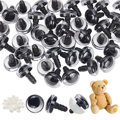   40 Sets Plastic Doll Craft Eyes DIY-PH0022-51-1