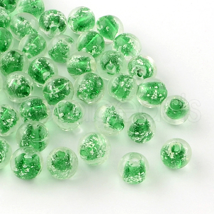 Handmade Luminous Lampwork Beads X-LAMP-R125-8mm-06-1