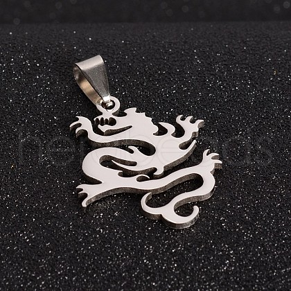 Tarnish Resistant 201 Stainless Steel Dragon Pendants X-STAS-I032-196A-1