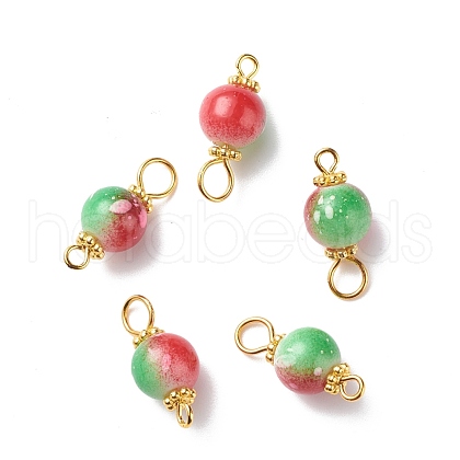 Spray Painted Resin Connector Charms PALLOY-JF01871-01-1
