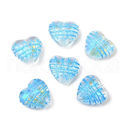 Transparent Glass Enamel Beads GLAA-S388-01A-1
