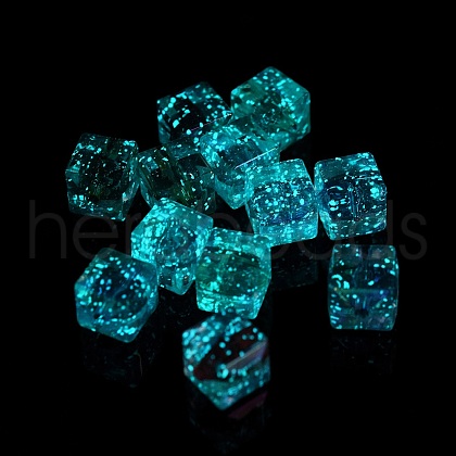 Luminous Transparent Acrylic Beads OACR-P011-08O-1