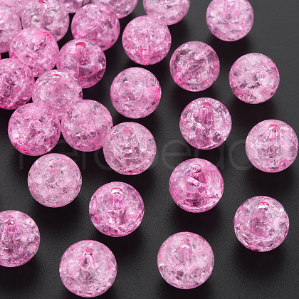 Transparent Crackle Acrylic Beads MACR-S373-66B-N02-1