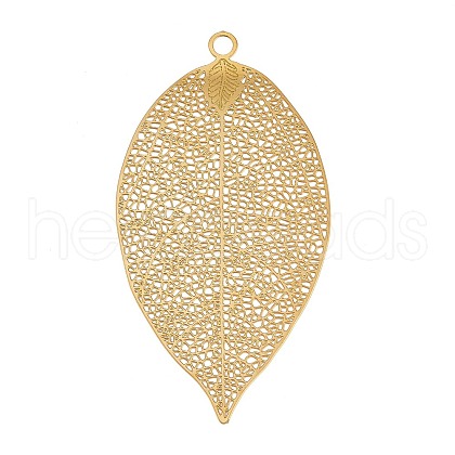 304 Stainless Steel Etched Metal Embellishments Pendants STAS-H236-02G-01-1