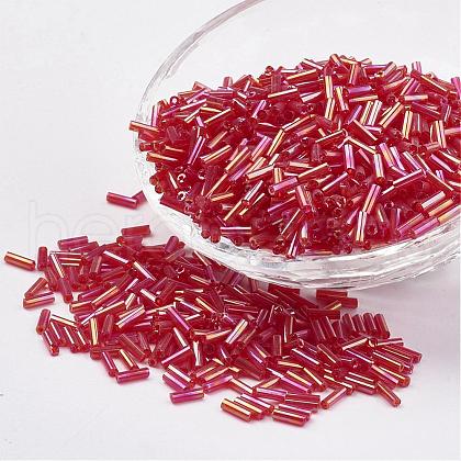 Glass Bugle Beads SEED-E001-6mm-165-1
