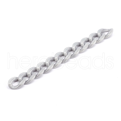 Handmade Opaque Acrylic Curb Chains AJEW-JB00925-07-1