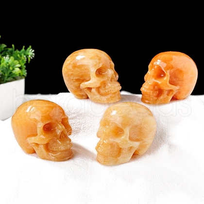 Natural Calcite Skull Display Decorations PW-WG91863-01-1