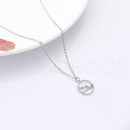 Alloy Crystal Rhinestone Ring with Constellation Pendant Necklaces FS-WG797BF-04-1