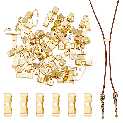 DICOSMETIC 60Pcs Brass Bolo Tie Slide Clasp KK-DC0004-14-1