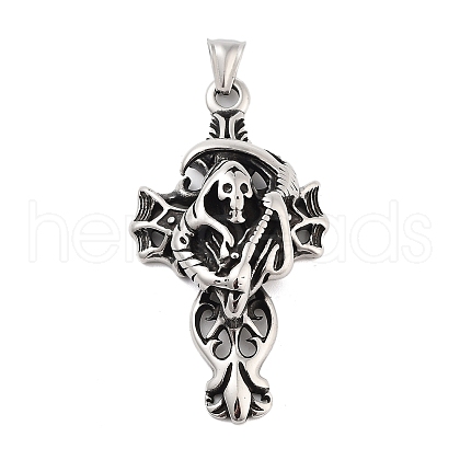 Retro 304 Stainless Steel Big Pendants STAS-I205-38AS-03-1