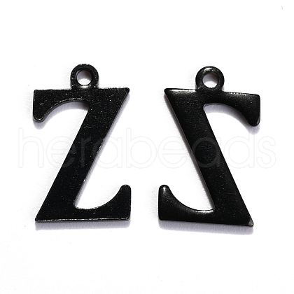 304 Stainless Steel Alphabet Charms STAS-H122-Z-EB-1