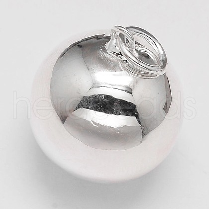 Round 925 Sterling Silver Pendants STER-F013-01B-1
