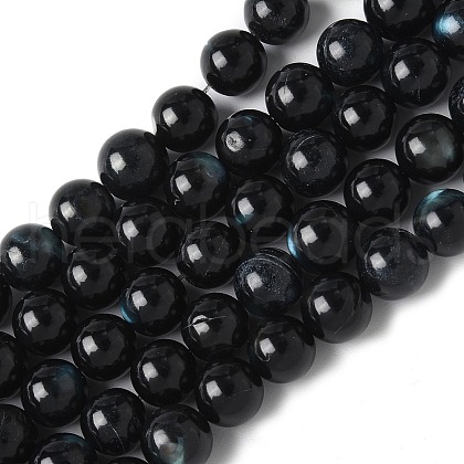 Natural Black Lip Shell Beads Strands SSHEL-C013-01B-1