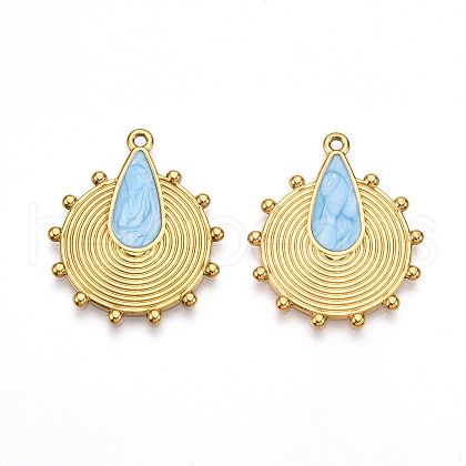 304 Stainless Steel Pendants STAS-N108-24A-G-1